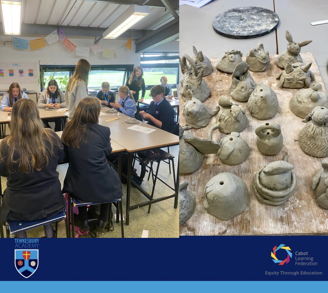 tewkschool's tweet photo. Our 1st session of #potteryclub took place last Friday-23 students from Y7-9 came along & made pottery bells in shape of their chosen animal
thanks to Mrs Ply for running the club - a great way to finish the week & connect with new friends!
#CreativeTewkesbury
@Cabotfederation https://t.co/SDa4zBYzmO