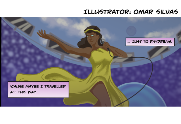 This Wednesday's featured comic strip 'Cosmos' highlights the journey of BOC Board member Kayla Marque! A big thank you to Omar Silvas for this special piece! Keep sharing our BIPOC artist survey: loom.ly/MbnS6Cw