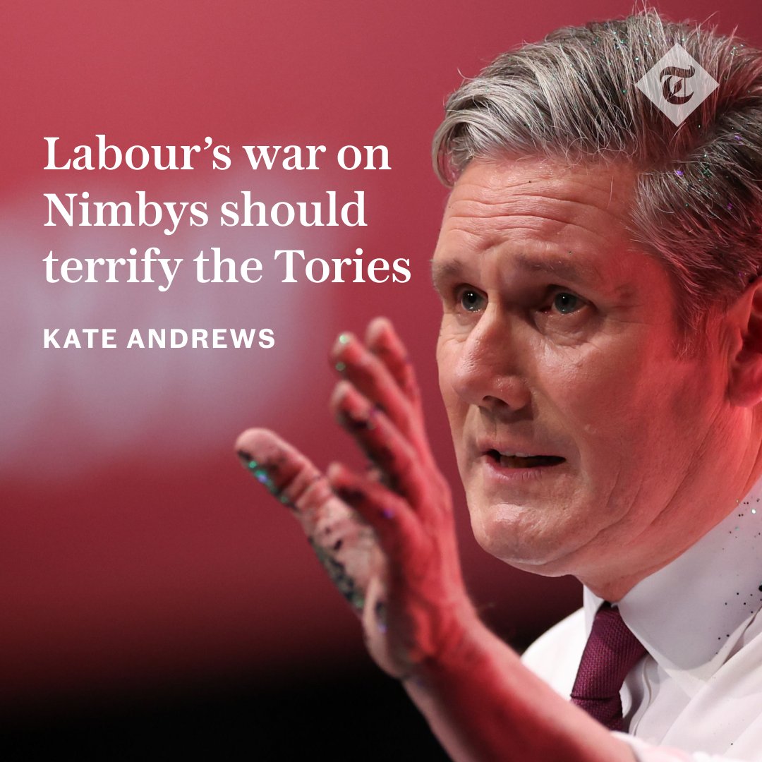 Telegraph's tweet photo. ✍️ "Labour is taking aim at unlovely parts of the greenbelt, and the polls suggest it will be surprisingly popular," writes @KateAndrs.

Read more here ⬇️
https://t.co/BaixnUXRvH https://t.co/VvKoIinN2O