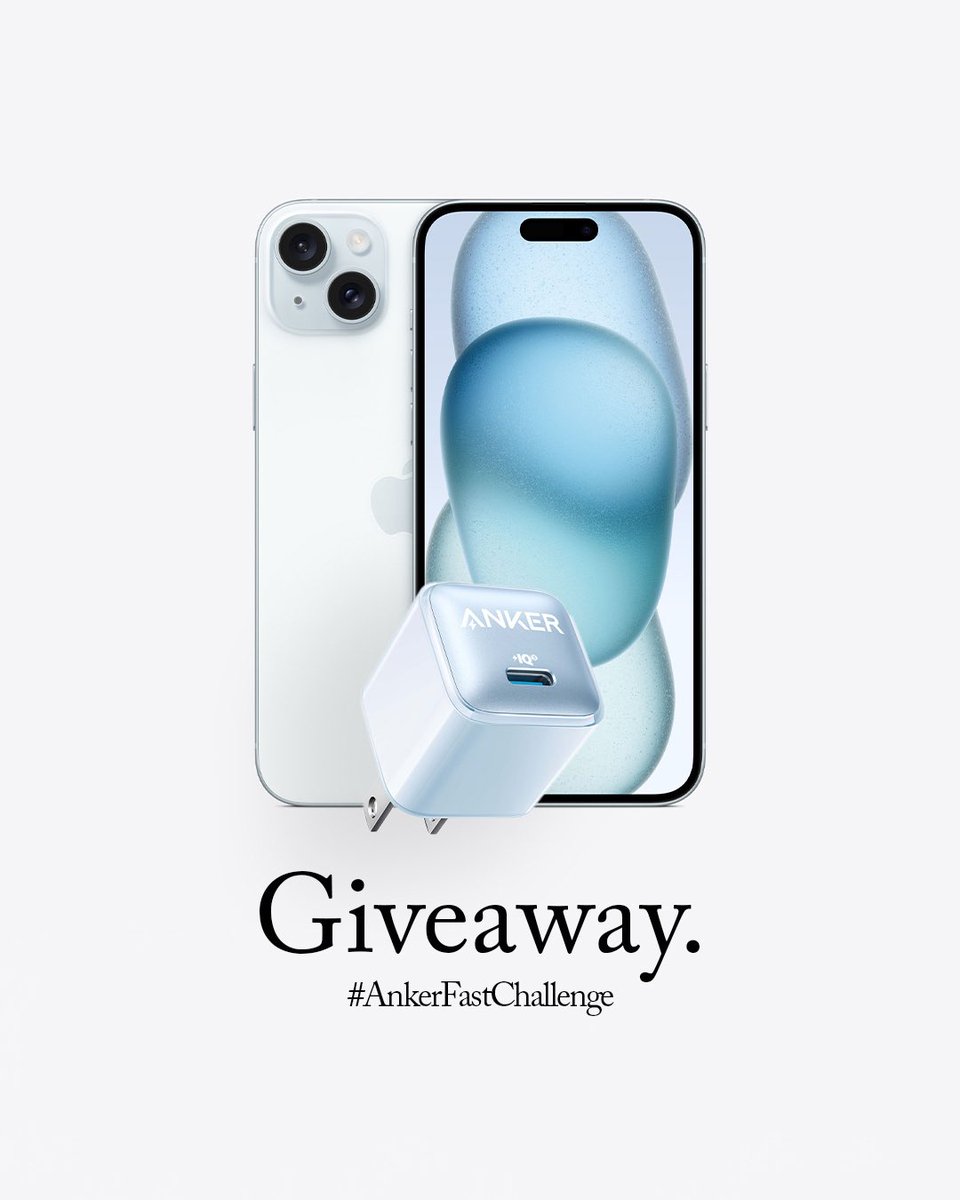 AnkerOfficial's tweet photo. Enter now for a chance to score a brand-new iPhone 15! ⚡️

Here's how to enter:
1.Tap the buttons below ⬇️
2.Log in to Instagram ✅
3.Follow @Ankerofficial on Instagram 📲

That's it! It's that simple. 😎
💥BONUS Entries💥 Once you have completed steps 1-3 complete the steps below to unlock more ways to win 🔓

🗓 Make sure you mark your calendar, because the lucky winners will be randomly selected and announced on the AnkerOfficial social media channels on October 18th, 25th, and November 1st. Good luck! 🎁📱

https://t.co/NycigQrdBv

#iPhone15 #ankerfastchallenge