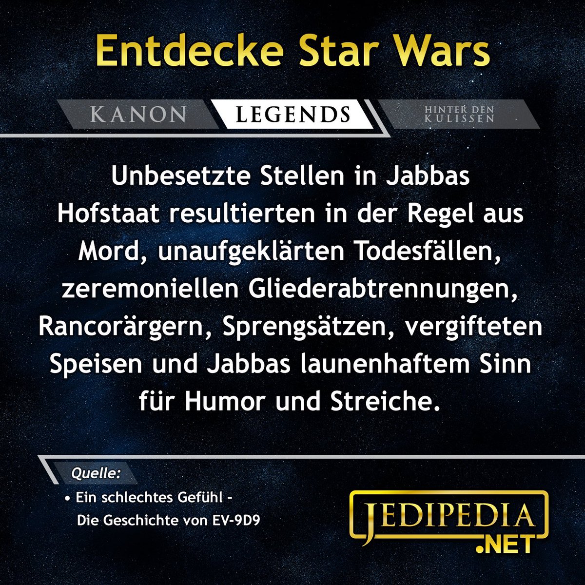 jedipedia's tweet photo. Wir brauchen wieder einen neuen Timmy! 😅
https://t.co/9aPdpqzUFr
#Jedipedia #EntdeckeStarWars #StarWars #LegendsFakt #Jabba #JabbaTheHutt #JabbaDesilijicTiure #Tatooine #JabbasPalace #JabbasPalast #JabbasHofstaat #Rancor #EinSchlechtesGefühl #EV9D9 #PalastDerDunklenSonnen https://t.co/2784lUk4vP