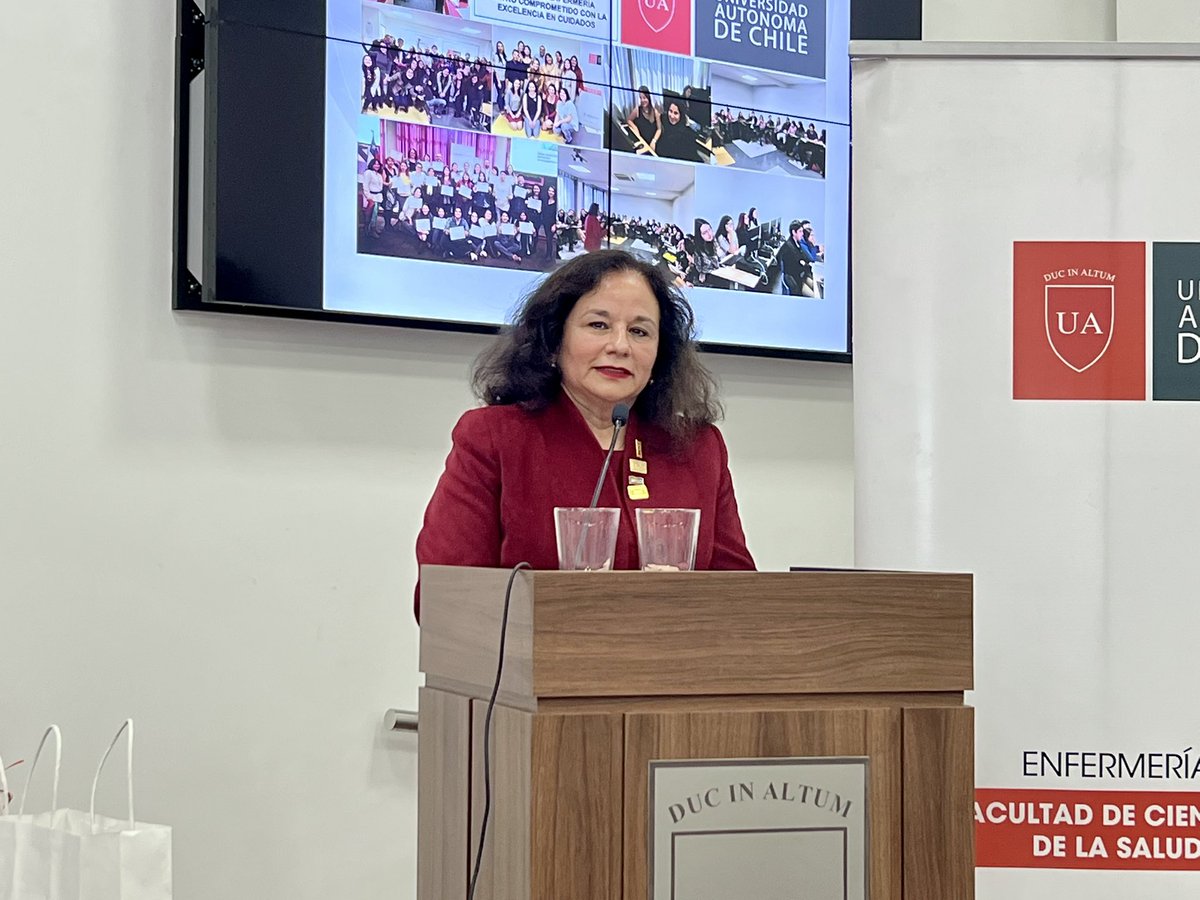 AutonomaTalca's tweet photo. 🔴 Amalia Silva Galleguillos, líder de   #BpsoChile, reconoció el valor de que las guías de buenas prácticas de @RNAO se implementen en la Región del #Maule, lo que representa una fortaleza para el ejercicio de la #enfermería en #Chile. https://t.co/UCZcXWVeVr