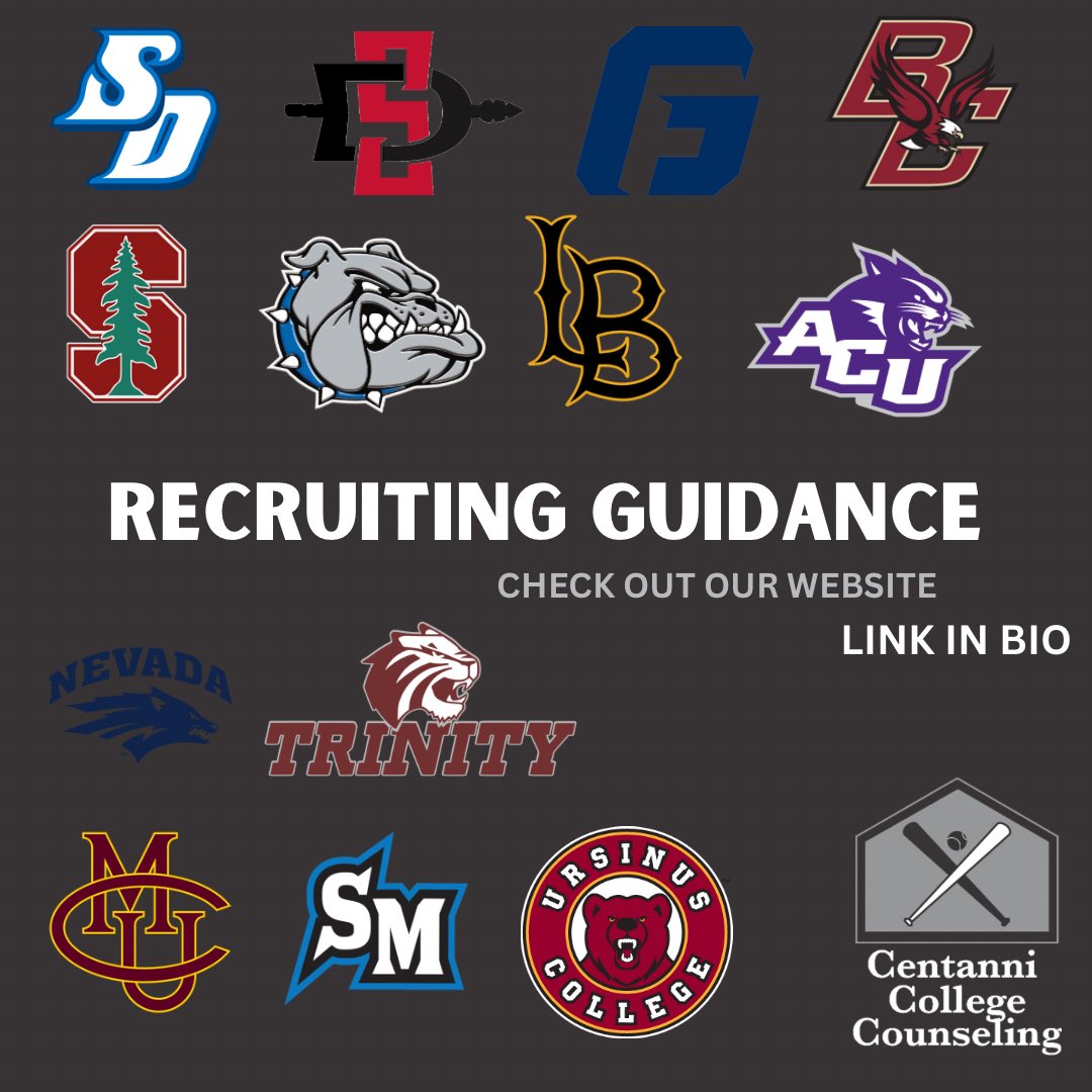 I only carry a certain number of players at any given time. As more 2024's start to commit, room is opening up for 25's & 26's. Please reach out if you are interested in additional recruiting guidance.
centannicollegecounseling.com/contact #baseballadvisor #collegeadvisor
