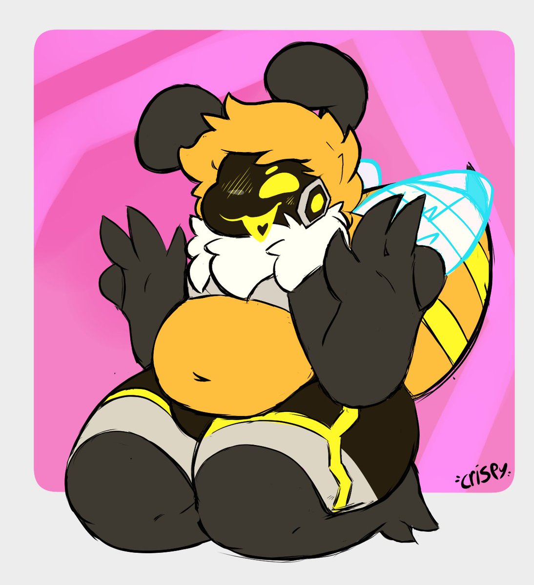 Goofy big protobee thingy for <a href="/LightningFire12/">lightningfire.bsky.social -- 小粉大腿洛奇亚 ✨</a>, seriously love your work :3c

(This is going on the AD cause nsfw artist despite being sfw yatta yatta)