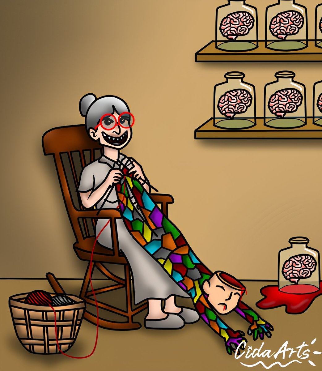 Dia 04/31
🎃 Desenhando todos os dias até o fim de Halloween 🎃
Velha costurando os malcriados.

* ajuda uma artista ficar feliz?
Dê RT, deixa sua curtida e me siga pfvr 🥺
#halloween #art #ilustracion