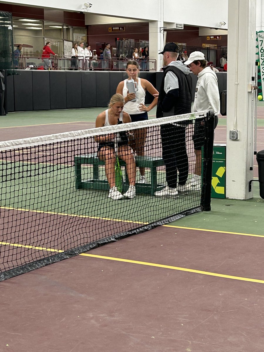 Ashley/Sid battle hard but lose 57. 57. Extremely high level of doubles!  Awesome year (again) for Sid. Remarkable 6 yr varsity career for Ashley.  Ashley is 1 of only 5 players in Burnsville girls tennis history with 6 varsity letters. She’s a legend!!  #TENNIS