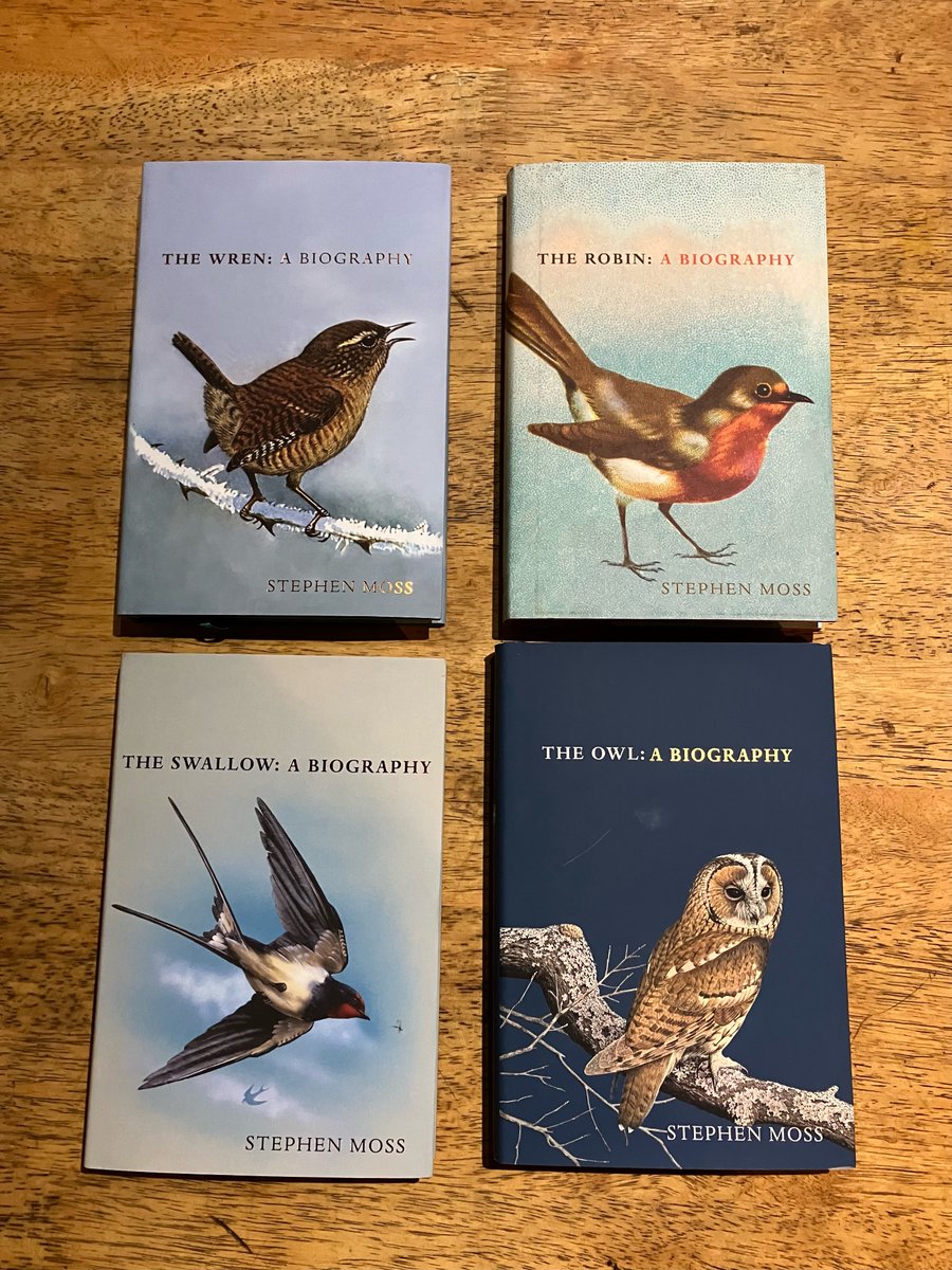 Also, during my visit to Truro I visited Waterstones and walked out with four species monographs by @StephenMoss_TV . Looking forward to reading these.