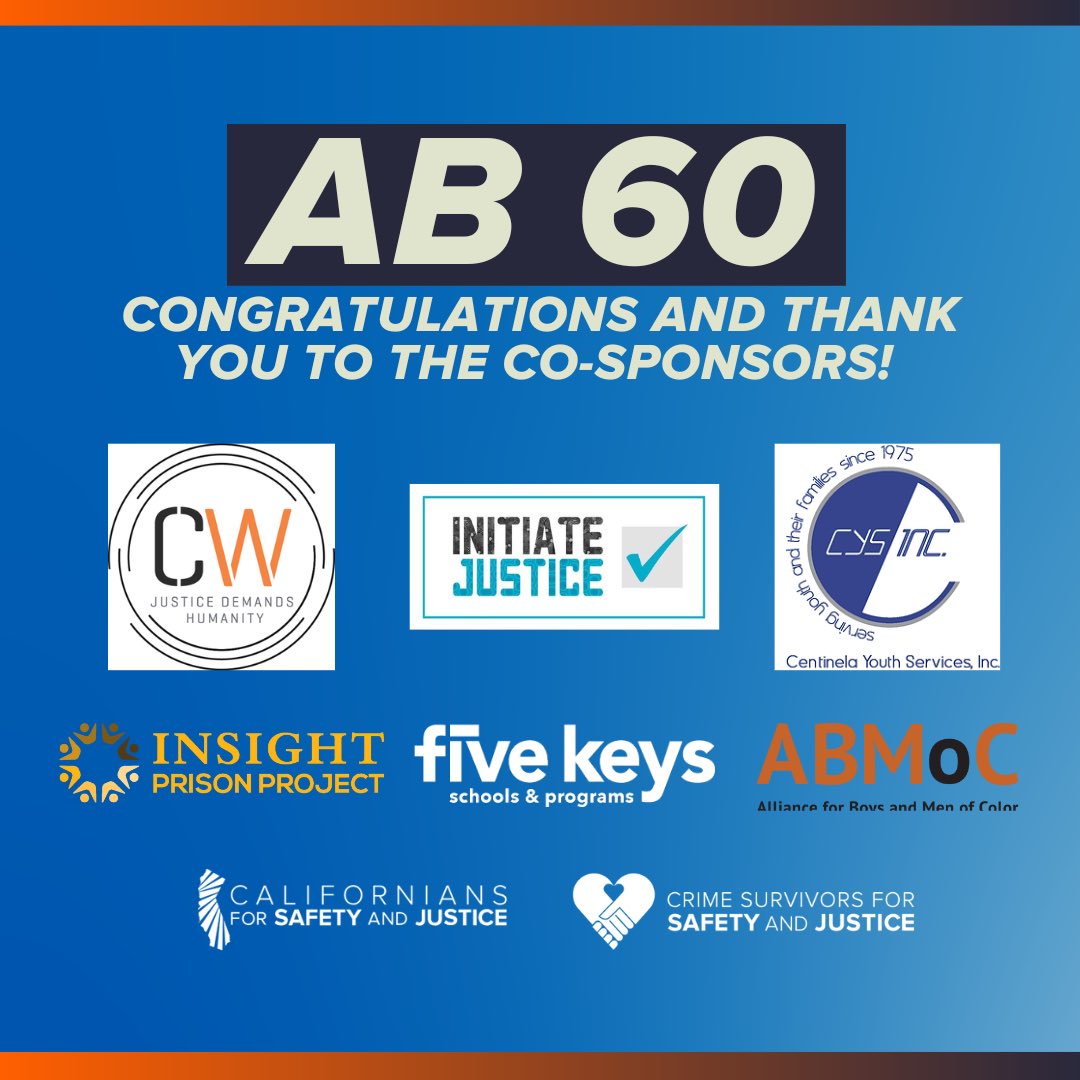 safeandjust's tweet photo. 🎉GREAT NEWS!🎉

Gov. @GavinNewsom signed #AB60 into law! 

This bill will give survivors the right to be notified of community-based restorative justice programs in their communities, counties, jails, and prisons. 

Thank @ib2_real and the CRJPC coalition! https://t.co/KZUJkMZSaf