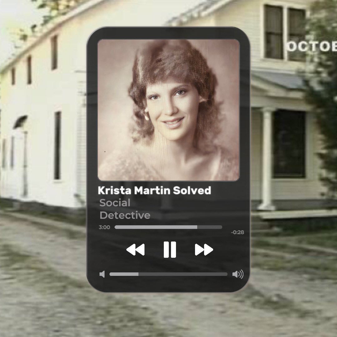We are prepping to record our final podcast on Krista’s case. It’s been 34 years since her murder however I knew her since we moved in next door. She was beautiful, kind, artistic &amp; only wanted to be accepted.Her case is now closed.Her memories will live on. #SolvingKristaMartin