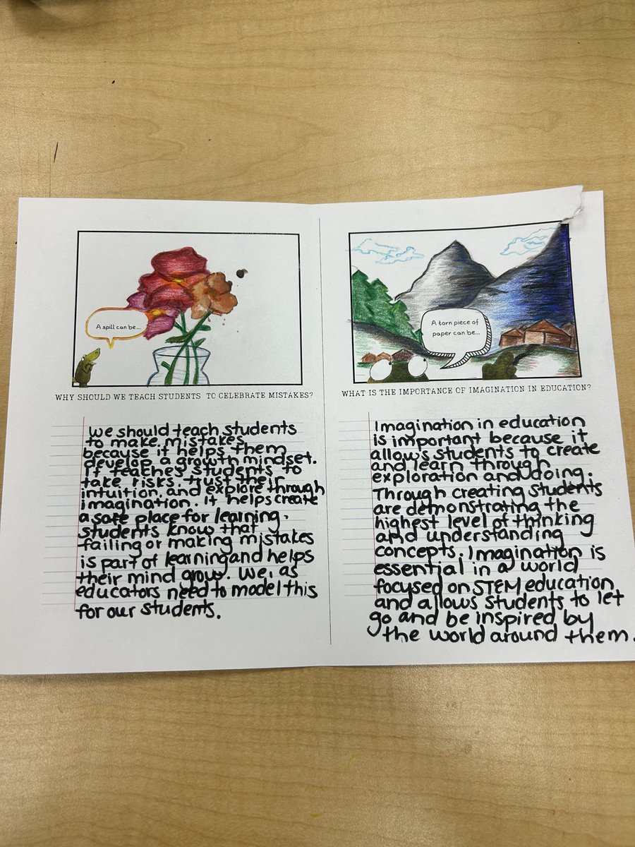 MissNantais's tweet photo. @EY_uwindsor we participated in a meaningful art lesson based on the book “Beautiful Oops” by Barney Saltzberg. How can you incorporate a “beautiful oops” such as spills, rips, and mistakes, into your next art lesson to teach our little ones about growth mindset? 🧠🎨 https://t.co/PJ7O3KiLts
