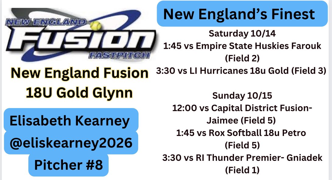 Last fall Showcase this weekend (10/14-15) at New England’s Finest- 500 Norton Ave. Taunton, MA. Fired Up!! 🥎🔥