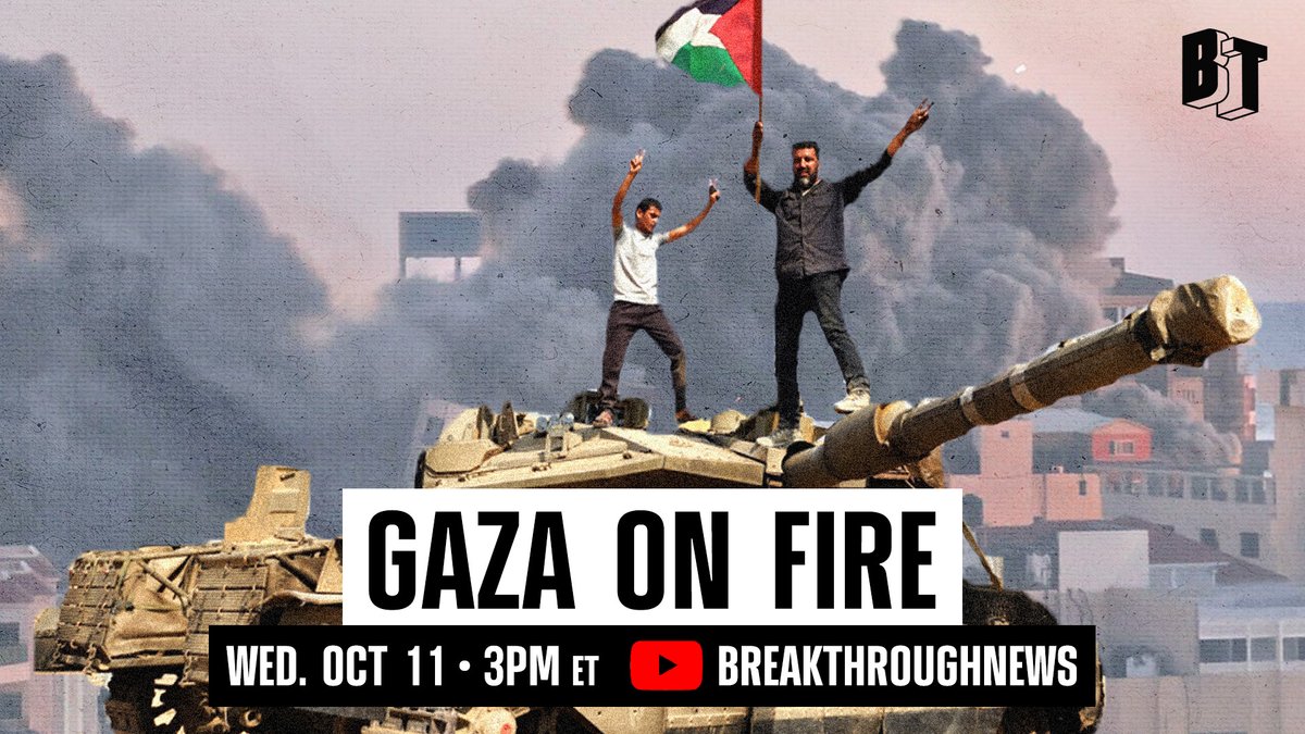 Israeli occupation forces continue their devastating assault on Gaza, with over 1,100 Palestinians killed, including 326 children and over 5,000 injured.

Will the siege of Gaza ignite a wider war?

WATCH <a href="/RaniaKhalek/">Rania Khalek</a>, <a href="/EugenePuryear/">Eugene Puryear</a> &amp; guests discuss: youtube.com/live/mwAMijpnO…
