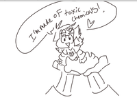 snufbin's tweet photo. have been drawing this for six days straight. This is Chowder. He is a #toxicsona. I won't post much about him a lot but here's a few drawings.. I realise I draw them more with my friends character and never by himself as much. (this is all the photos I could find of him solo) https://t.co/VXIjrfnBnk