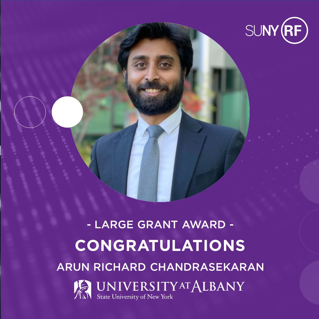 Research Foundation (@rfsuny) on Twitter photo Congratulations to Senior Research Scientist Arun Richard Chandrasekaran on being awarded $1.95 million from the @NIGMS.
The SUNY Research Foundation is proud to support your work at <a href="/TheRNAInstitute/">The RNA Institute</a>. albany.edu/news-center/ne… #SUNYResearch #SUNYImpact Congratulations to Senior Research Scientist Arun Richard Chandrasekaran on being awarded $1.95 million from the @NIGMS.
The SUNY Research Foundation is proud to support your work at <a href="/TheRNAInstitute/">The RNA Institute</a>. albany.edu/news-center/ne… #SUNYResearch #SUNYImpact