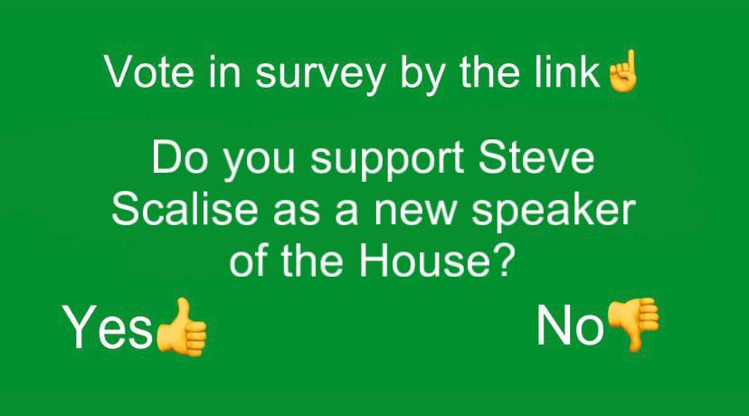 O_Statistics's tweet photo. Do you support Steve Scalise as a new speaker of the House?

#USA #Scalise #GOP #Biden #NEWS #BREAKING #polls 

https://t.co/FD6lP4Ejea https://t.co/BQcu5zzxmp
