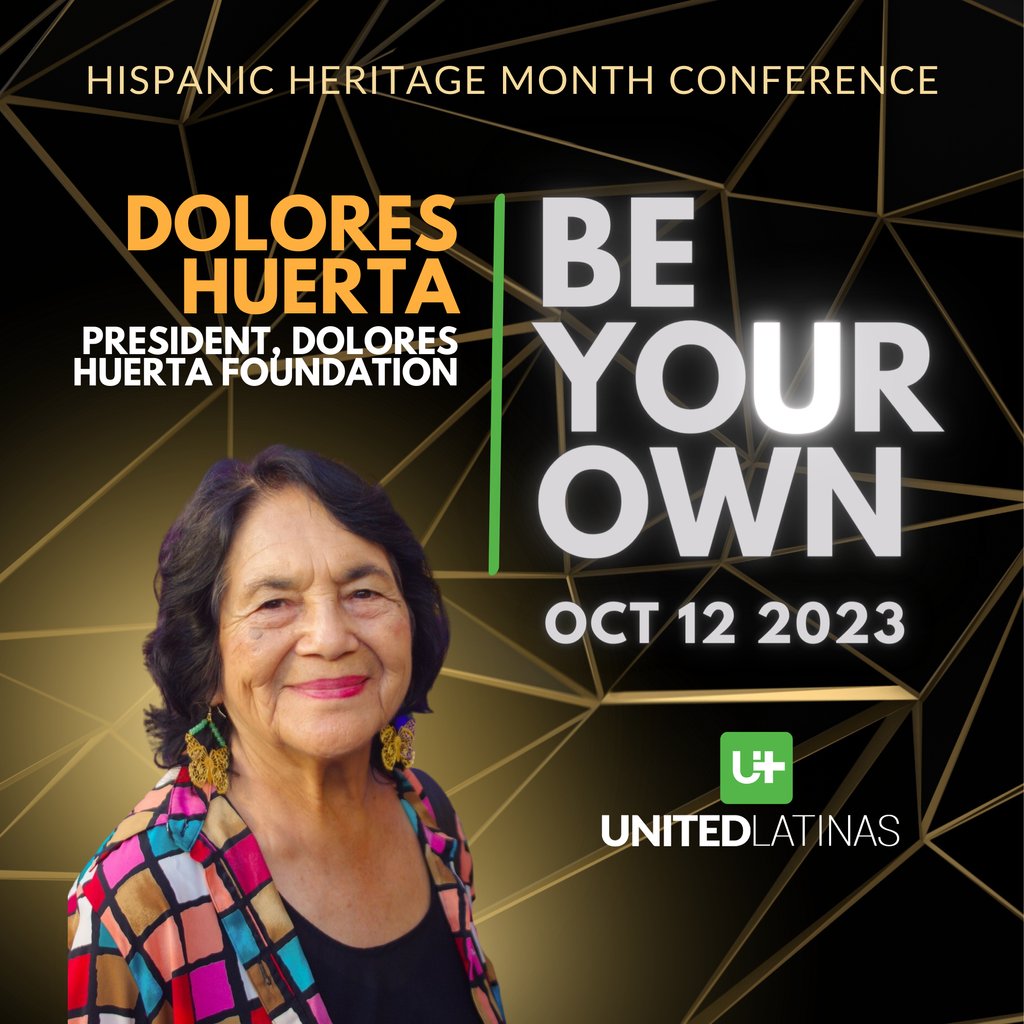 Dolores Huerta is Founder &amp; President of the Dolores Huerta Foundation. She co-founded the United Farm Workers of America with Cesar Chavez.⁠

Don't miss this event!!
l8r.it/jure
⁠
#UnitedLatinas #Latinas #Business #LatinaGroups #Entrepreneurship #Leadership