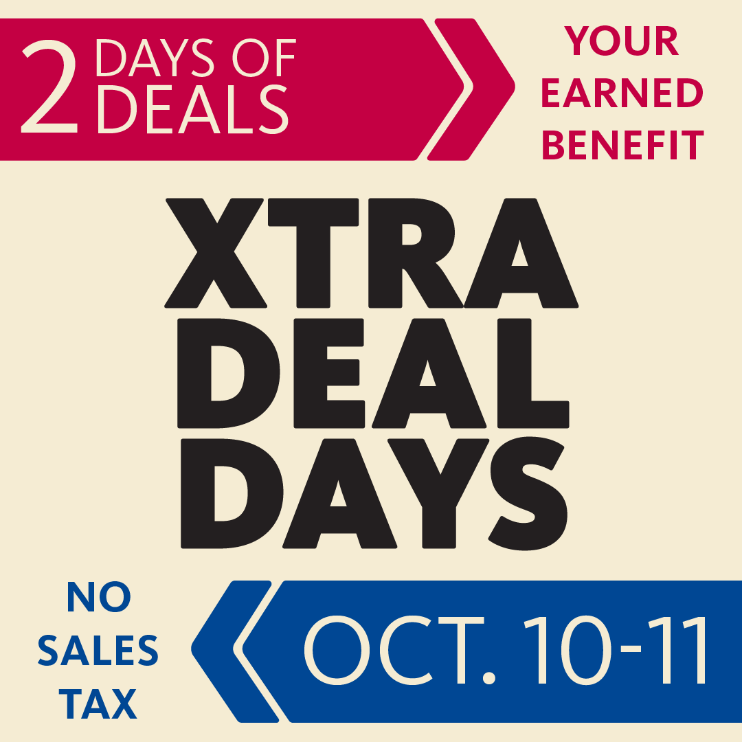 shopmyexchange's tweet photo. It the last day for Xtra Deal Days! Don't miss out on your earned benefit at https://t.co/FBq9eSKeML. https://t.co/W6e9Hg5hTq