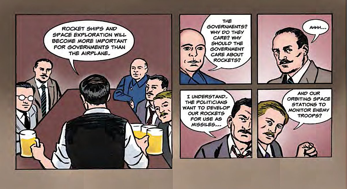 A notional conversation about space in 1929 - an excerpt: 'From the Earth to Mars' - a new graphic novel from space pioneer @jeffmanber. Now available from Multiverse.media at amazon.com/Earth-Mars-Sur… #Moon #Mars #Artemis 3/5 - next episode tomorrow!