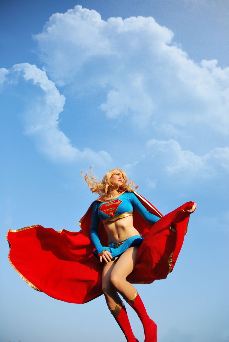 quicksparrows's tweet image. All those dumb "improved AI Supergirl art" posts are annoying me so here's what two 19 year olds did with a self-made costume, a digital camera, a trampoline, and a tiny touch of Photoshop for the clouds. 🤷‍♀️ Over a decade ago, to boot!!! Human artists, you know.