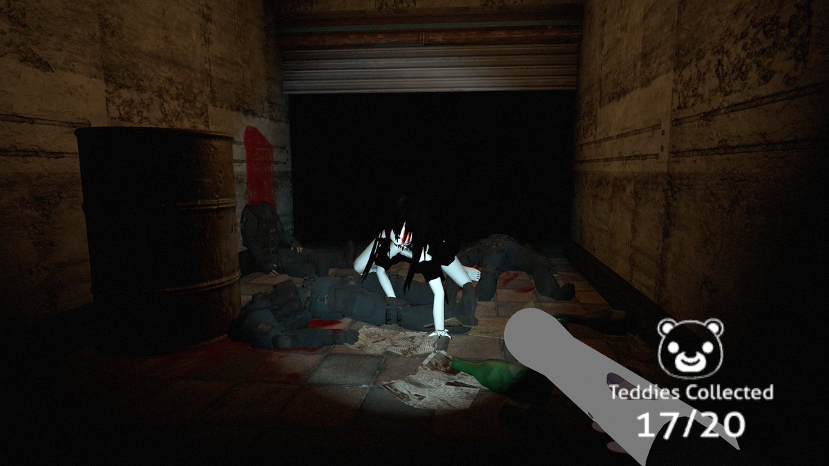n4rGm5DmrVXXz6I's tweet photo. Teddy corpLost Teddies - VRC Horror v1.2
Officialsayon
--
あなたは「Teddy.corp」で働き、倉庫や商品の警備を担当していますが、ある夜、仕事中に居眠りしてしまい、行方不明になったテディベアを暗闇の中で探してしまいます。 プレイ時間：約20分
#VRChat_world紹介 #VRChat #Spookality2023 #VRC https://t.co/IWpHnjNNRc