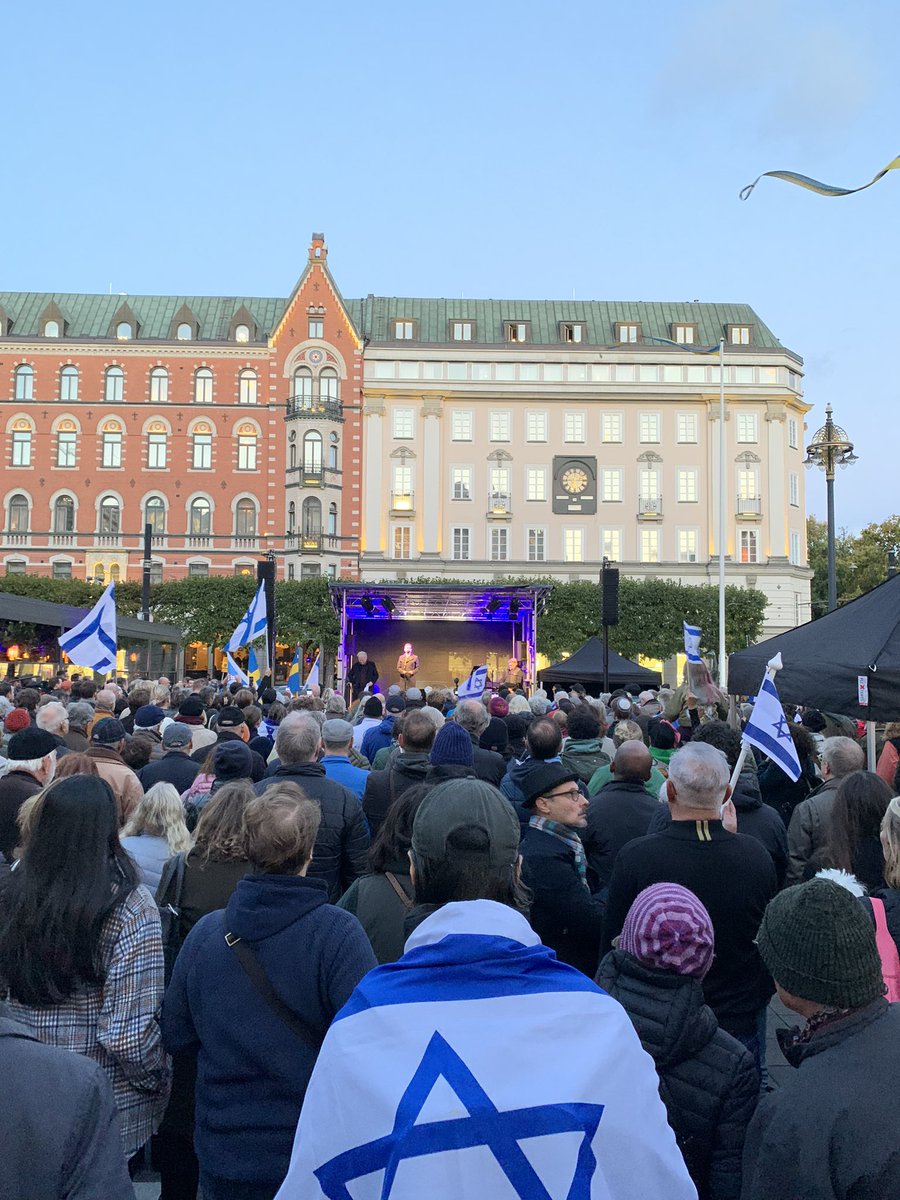 Stockholm tonight, in solidarity with 🇮🇱 #StandWithIsrael