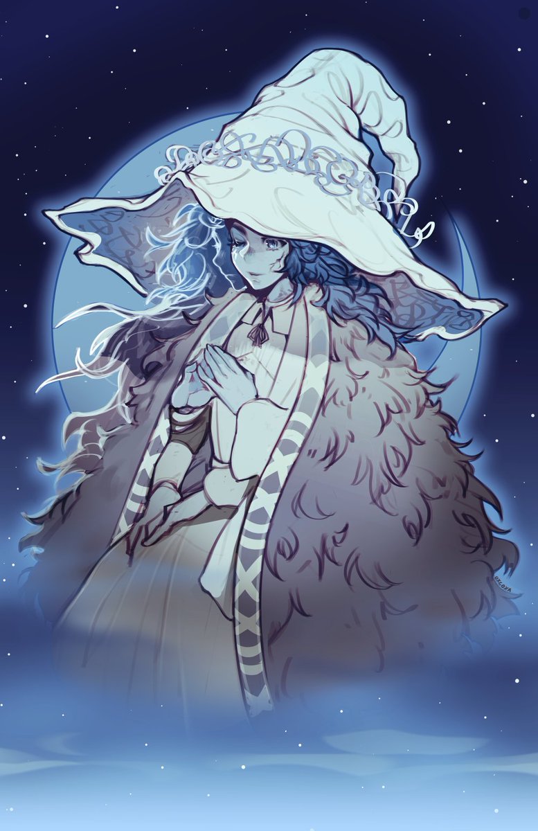 ranni the witch 1girl extra arms fur cloak hat solo witch hat cloak  illustration images