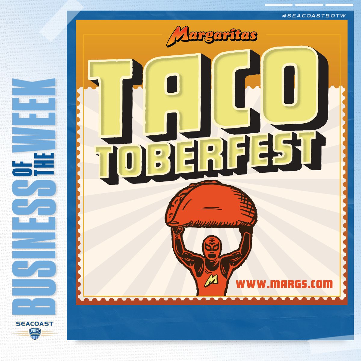 Join us for Taco Toberfest! Today through 10/31: Take on the TACO GIGANTE CHALLENGE. Finish our famous 2 pound taco in one sitting and win free tacos for a year! Learn more at margs.com/tacotoberfest2… @MargsMex