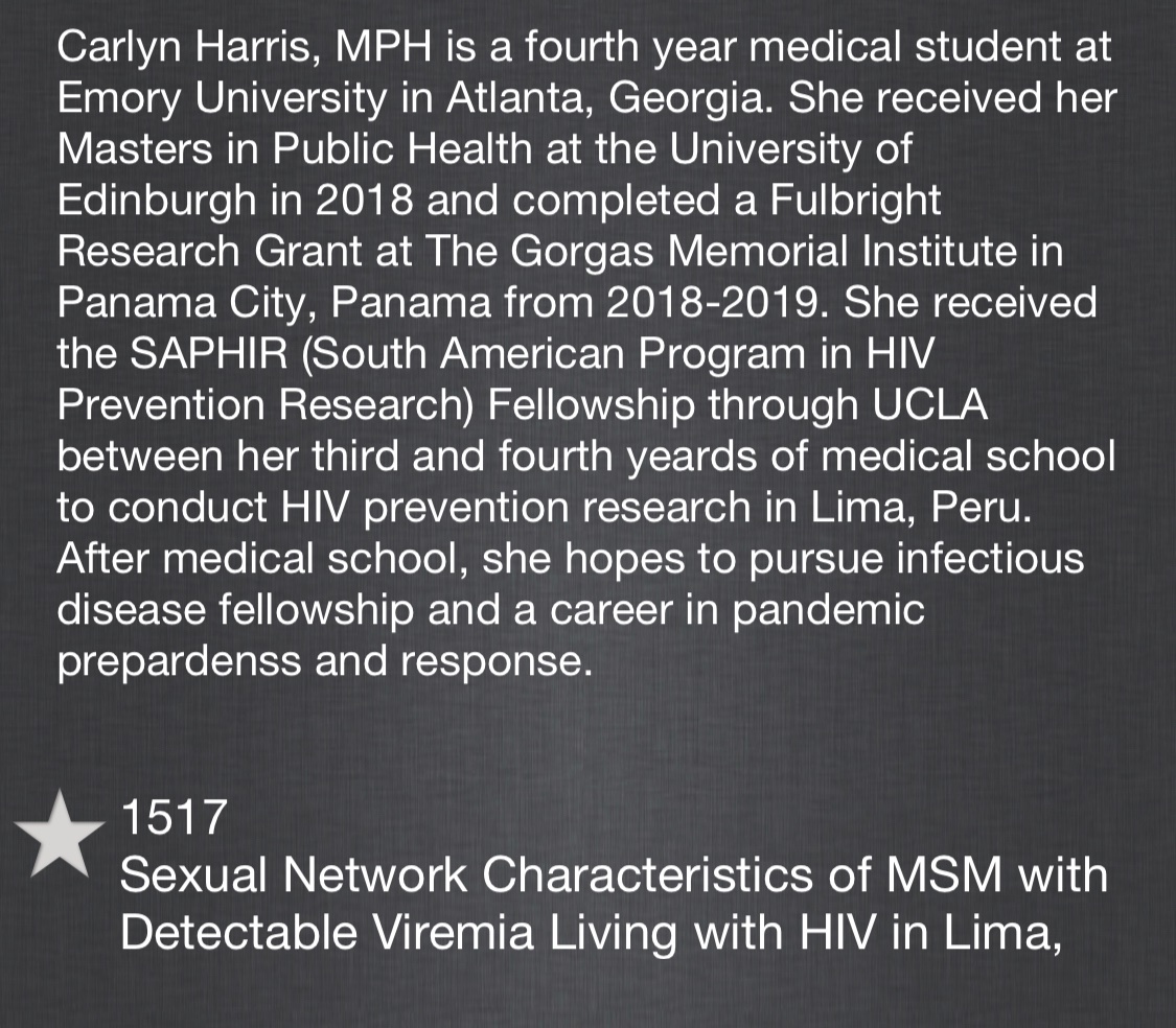 Finally at an in-person IDWeek! #IDWeek2023. Special thanks to the <a href="/IDSAFoundation/">IDSA Foundation</a> mentorship program. Catch me on Friday, poster #1517 from 12:15-1:30pm in Hall B+C!