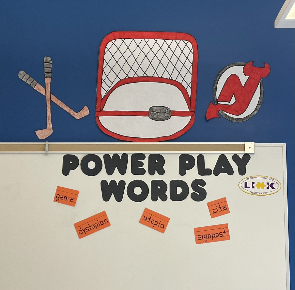 I love a good @NJDevils themed word wall for 9th grade ELA vocabulary!!!