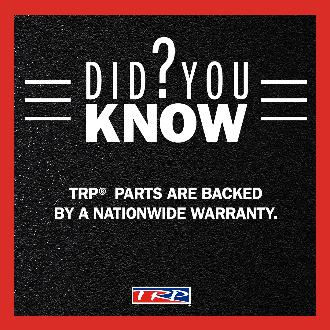 We’re proud to stand behind every TRP® Part.

#TRPParts #Trucking #TruckParts