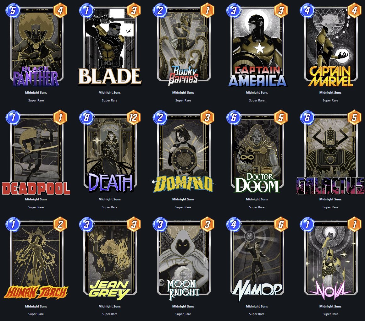 ALL POSSIBLE MIDNIGHT SUNS SHOP VARIANTS : r/MarvelSnap