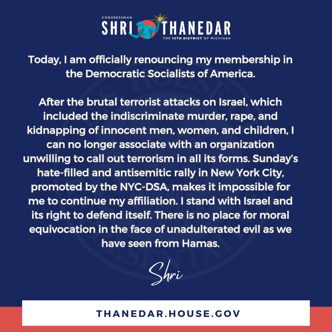 Congressman Shri Thanedar tweet media