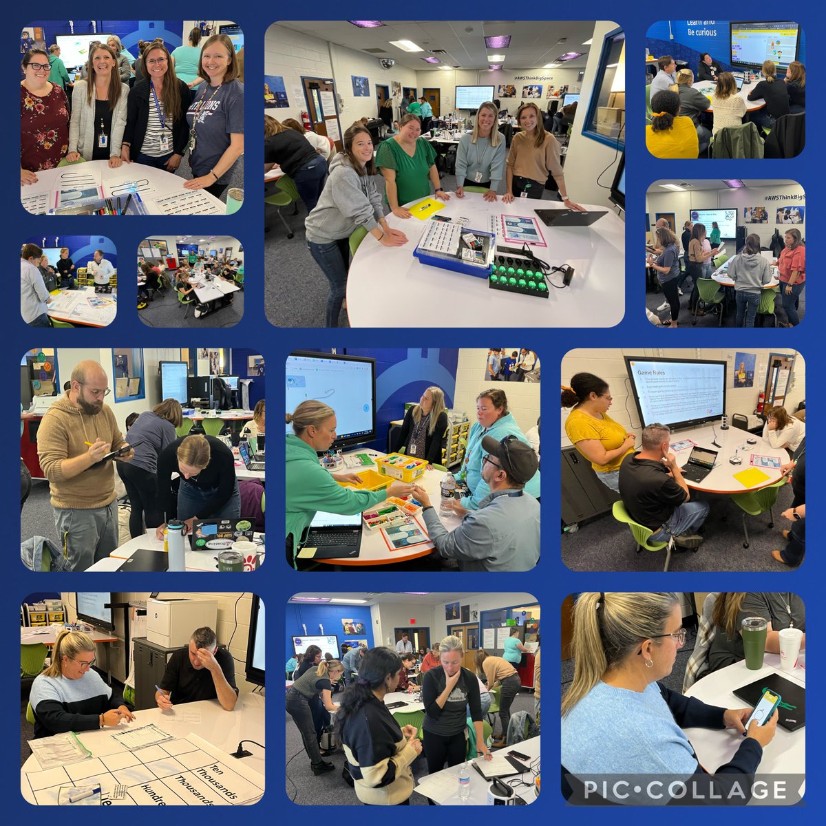 CS Leads from @MillRunLCPS, @KWCcrocs, @Tolbert_ES, @Discovery_elem, and @SterlingElem visited the @awscloud Think Big Space @JLSMS_Official today to engage in hands on activities and learn more about the fundamental lessons created for their specific grade levels.