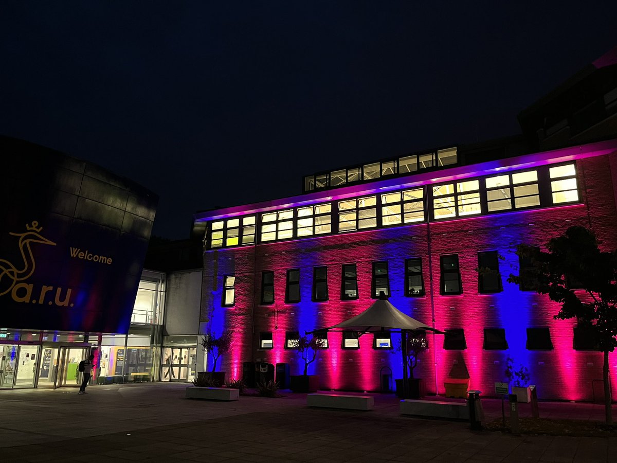 Proud to be lighting up pink and blue for baby loss awareness week 2023. <a href="/FHEMS_ARU/">Anglia Ruskin FHEMS</a> <a href="/AngliaRuskin/">ARU</a> #ARUProud #BLAW23 <a href="/nicmil75/">Dr Nicky Milner</a>