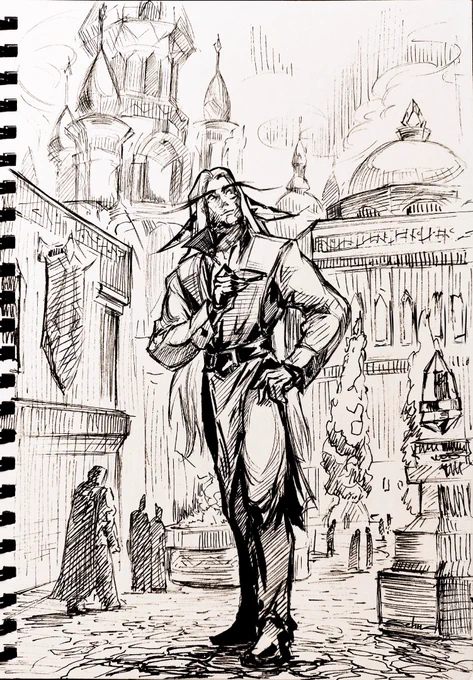 Day 11 - Wander
Walking in Dalaran 🏰

#warcraft #warcraftart #inktober #inktober2023 