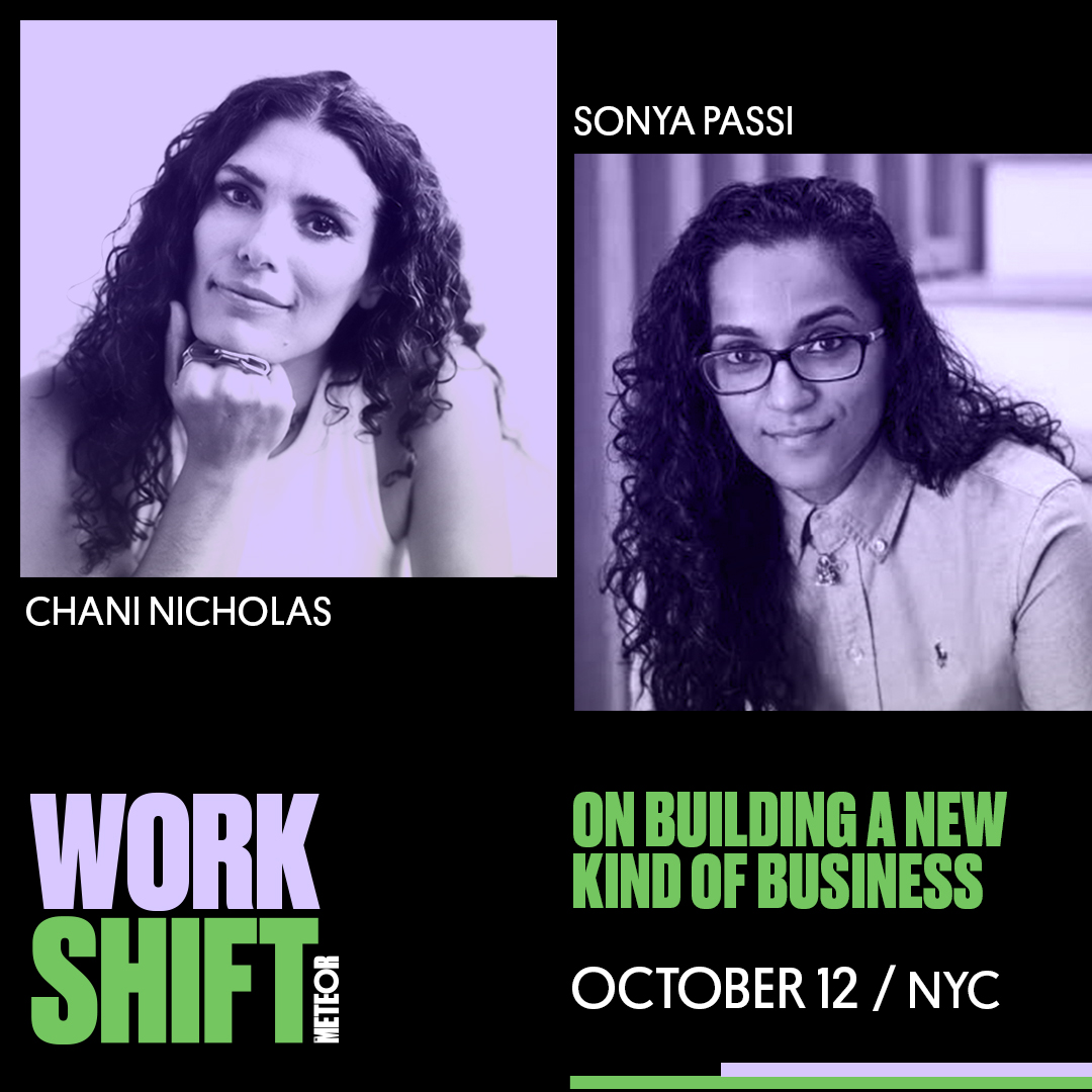 Sonya Passi (@passisonya) on Twitter photo Excited to speak at @TheMeteor event #WorkShift on October 12th, alongside Bobbi Brown, Ellen K. Pao, Dee Poku Spalding, and more! RSVP to #WorkShift for free at: lnkd.in/eM_jSP2T Excited to speak at @TheMeteor event #WorkShift on October 12th, alongside Bobbi Brown, Ellen K. Pao, Dee Poku Spalding, and more! RSVP to #WorkShift for free at: lnkd.in/eM_jSP2T