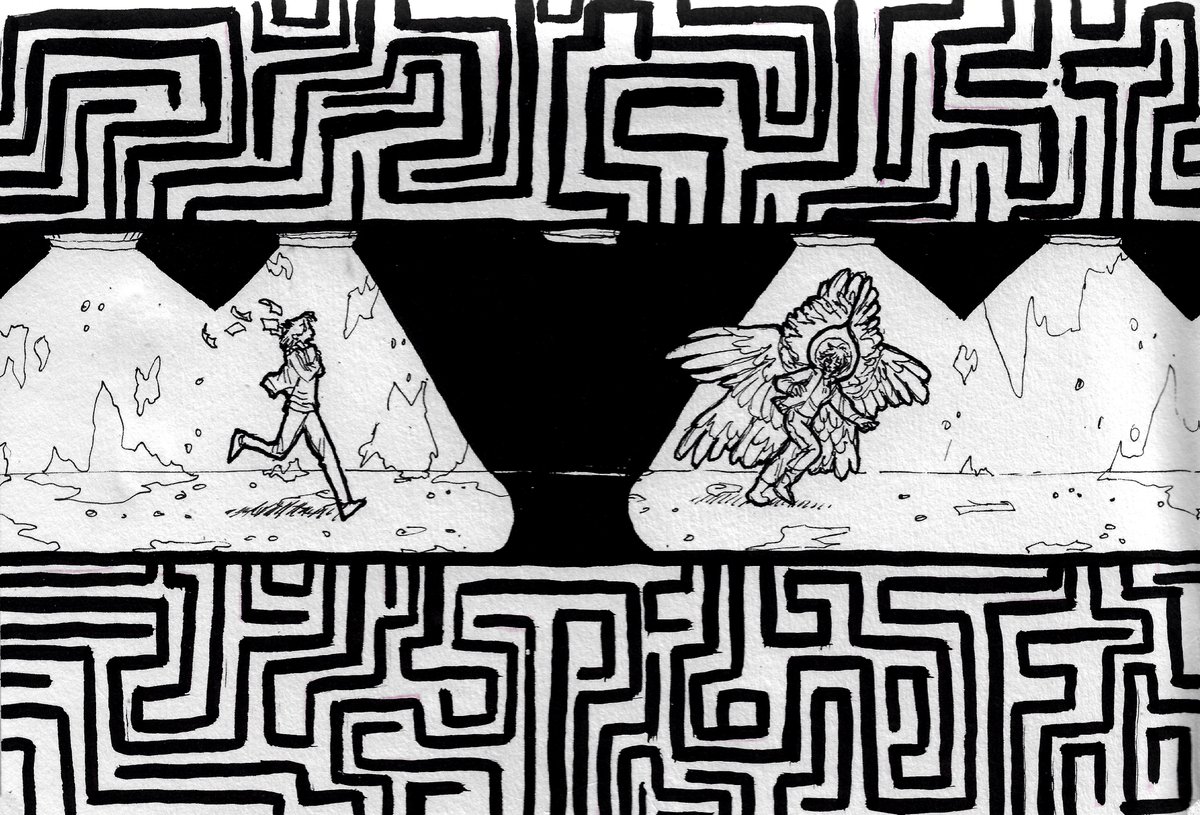 Kelgrid's tweet image. #Kultober Day 11. Underworld
(way cuter than other prompts)

#Kult #KultRPG #KultDivinityLost #inktober #Kultober2023