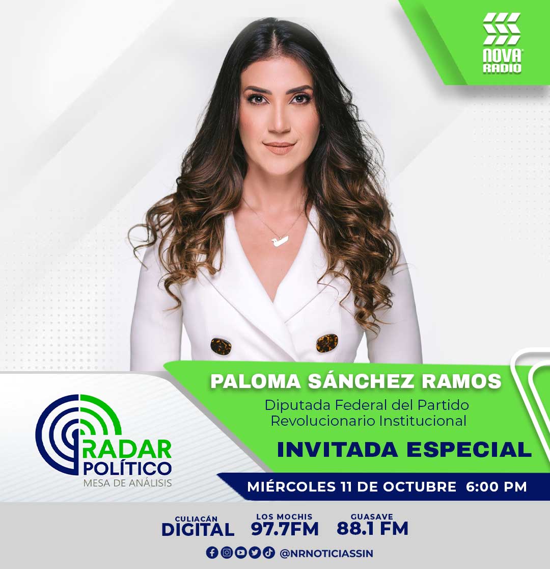NrRadarPolitico's tweet photo. Hoy Miércoles 11 de Octubre no te puedes perder nuestra MESA DE ANÁLISIS RADAR POLÍTICO, donde tendremos a una gran invitada especial, la Diputada Federal del Partido Revolucionario Institucional: Paloma Sánchez Ramos.

Acompáñanos en punto de las 6:00 PM. https://t.co/qrEPIZcZAd