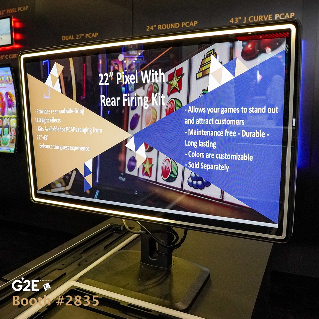 GoldFingerTech's tweet photo. Elevate your brand and captivate your audience with our industry-leading monitors designed for durability and longevity. Join us at booth #2835 at G2E to experience the future of stunning visual experiences. ✨ 

#G2E2023 #GoldfingerMonitors #Gaming https://t.co/pigyTFCZ6s