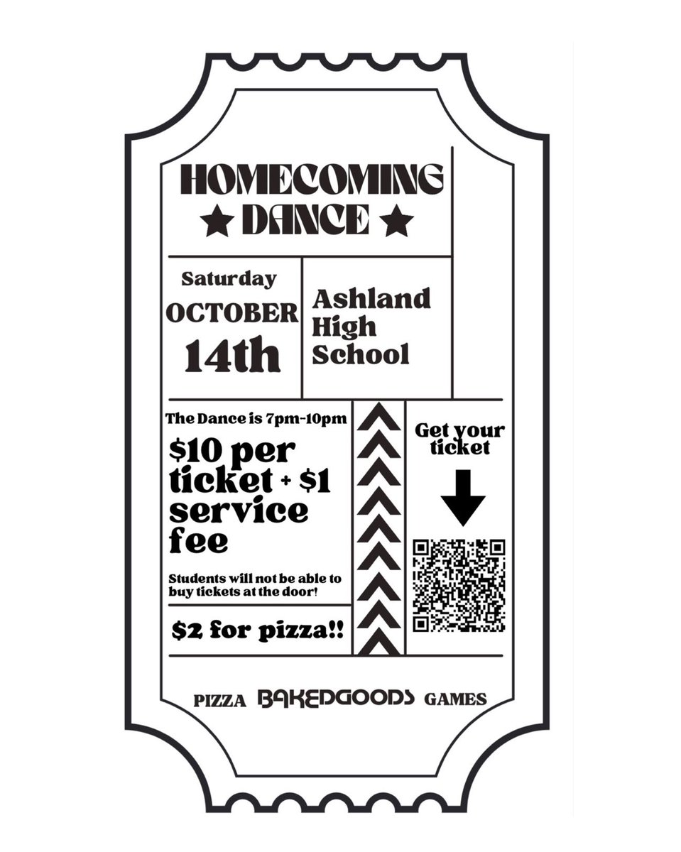 Remember to purchase your homecoming ticket! We are not selling tickets at the door❗️

Get your ticket with the link
—>gofan.co/event/1150527?…