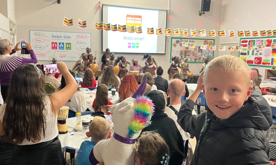 DelphSide's tweet photo. The evening performance from the Pearl of Afric choir was an absolute SELL OUT! Our families, children, and the entire community gathered to immerse themselves in an awe-inspiring show filled with vibrant singing and breathtaking dancing. 😍🎉 #enjoy #embrace #evolve https://t.co/nibcEFM98C