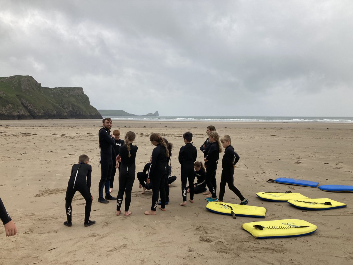 crwysprimary's tweet photo. Day 3 in the Big Borfa House was spent surfing and body boarding at Rhossili. #itsGowerTime https://t.co/uYZjkrjcaK