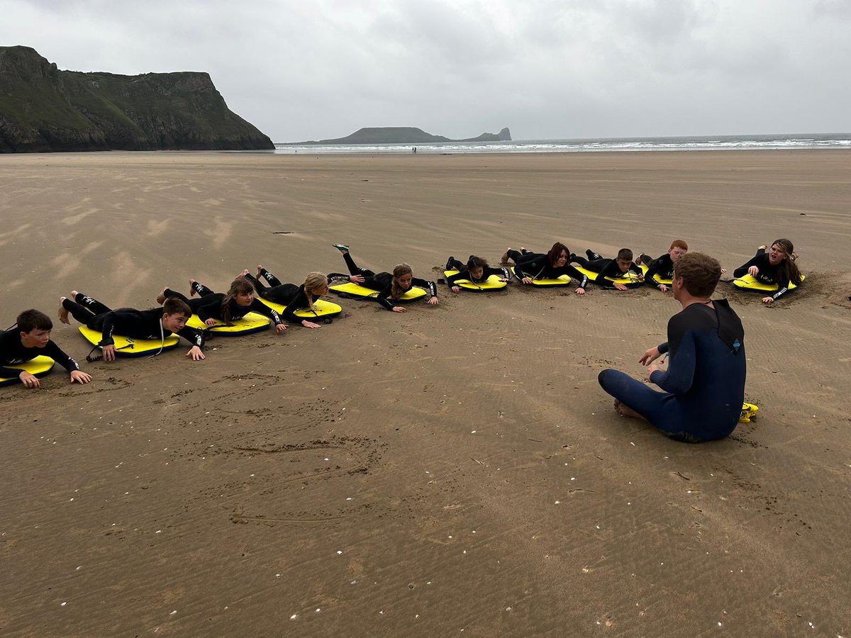 crwysprimary's tweet photo. Day 3 in the Big Borfa House was spent surfing and body boarding at Rhossili. #itsGowerTime https://t.co/uYZjkrjcaK