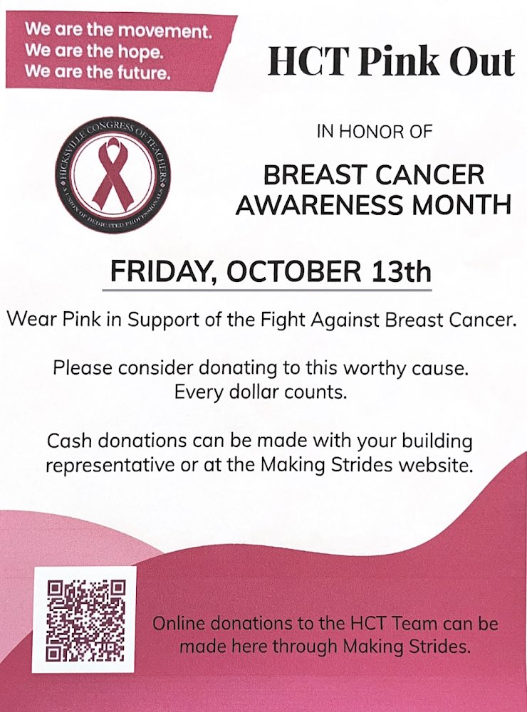 This Friday! Wear pink and make a donation to fight this deadly disease 🎀