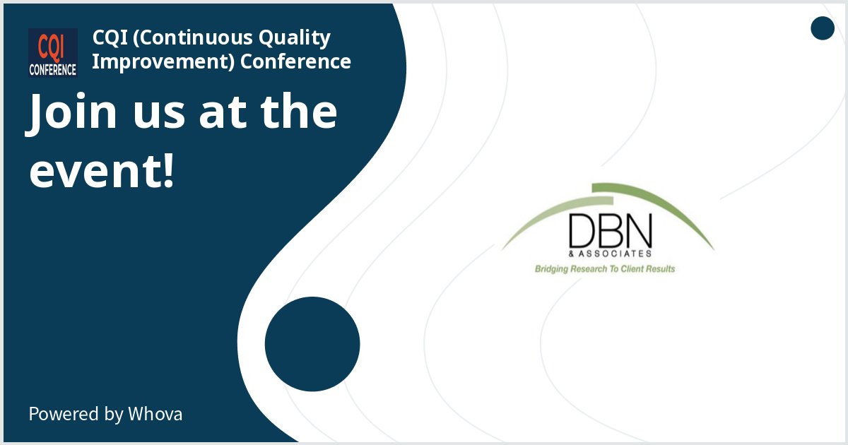 DebraNatenshon's tweet photo. We’re proud to sponsor CQI (Continuous Quality Improvement) Conference.  - via #Whova event app https://t.co/3x5OQ3jb6Y