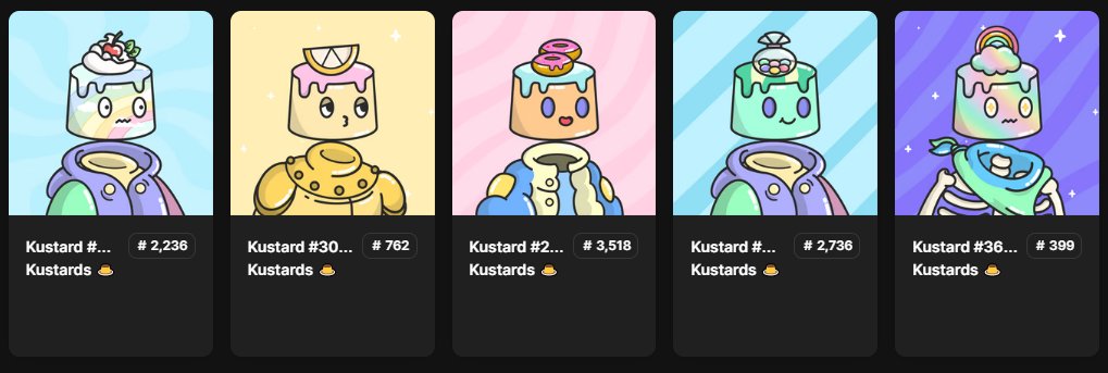 ButtsyCommunity's tweet photo. Big shoutout to @johnnym06218750 for sending 5 Kustard NFTs to our prize wallet! 💞 https://t.co/zKaUAUnmud