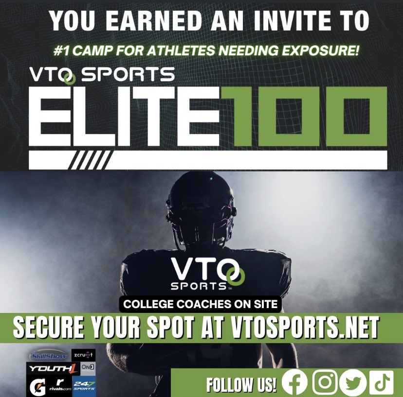 Thank you <a href="/VTOSPORTS/">VTO Sports</a> for the camp invite! <a href="/FarragutFB/">Farragut Football</a> <a href="/PrepRedzoneTN/">Prep Redzone Tennessee</a>