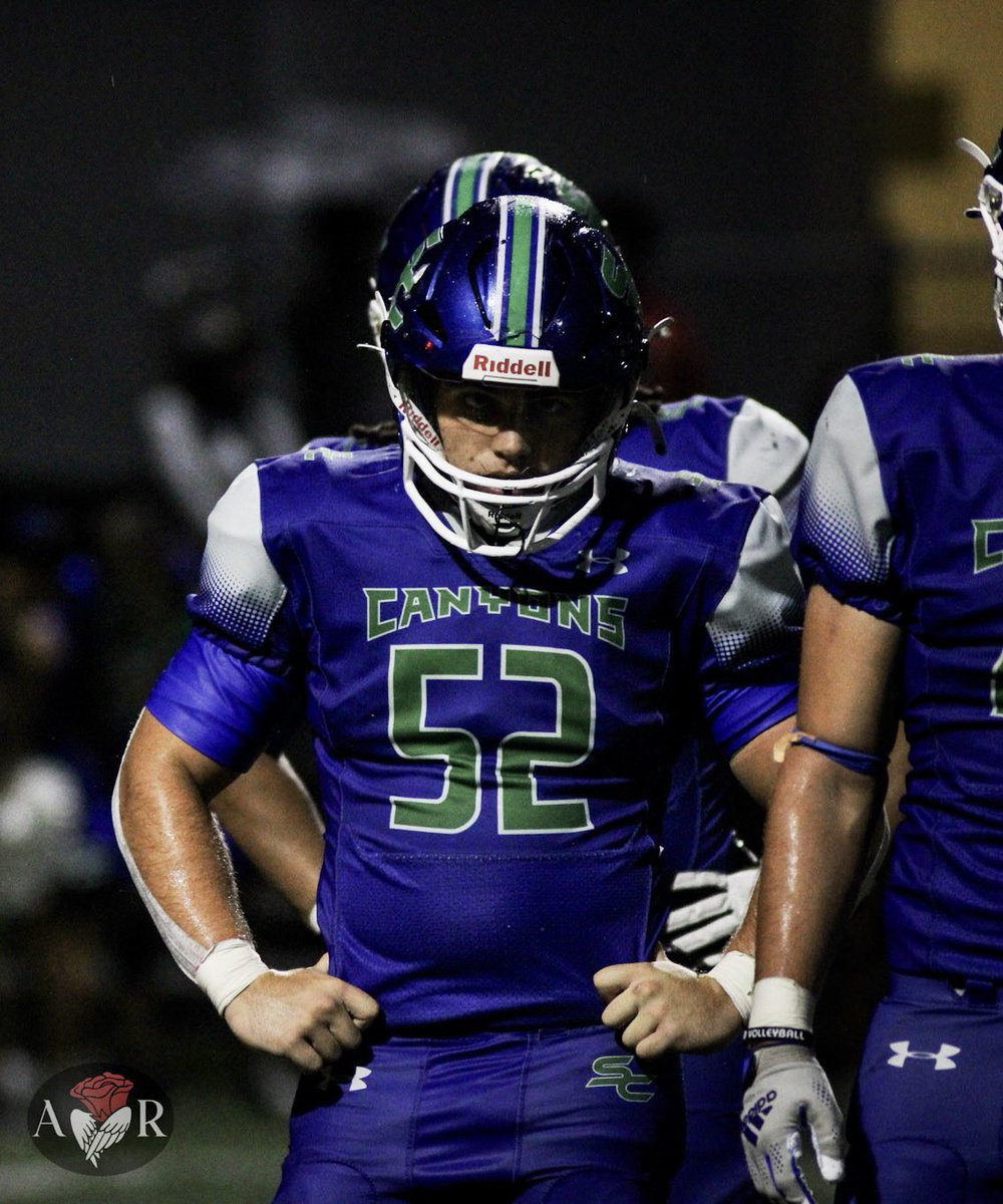 SCanyonsFB's tweet photo. C/O 25 LB @40_sabers0n leader of the defense , vocal , downhill physical backer ‼️ 

Mid season Stats 
38 Total
10 Solo

#CultureWINS https://t.co/CwCIyrySJj