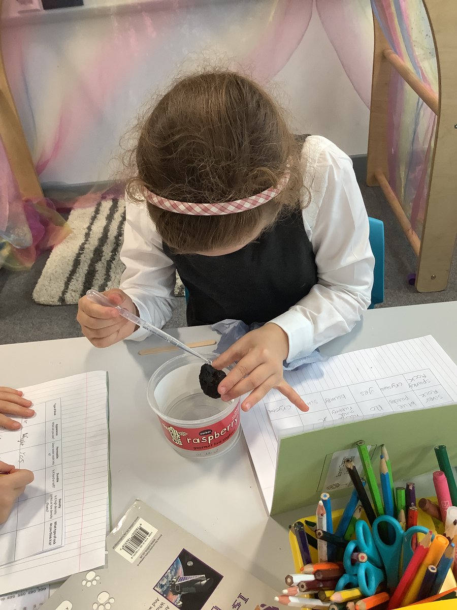nerrolsmaple's tweet photo. In Science we have been learning all about rocks! We made close observations of rocks then investigated to test the permeability and density of each rock! This helped us to think about what type of rock it was🔬 https://t.co/GXccAeQmDB