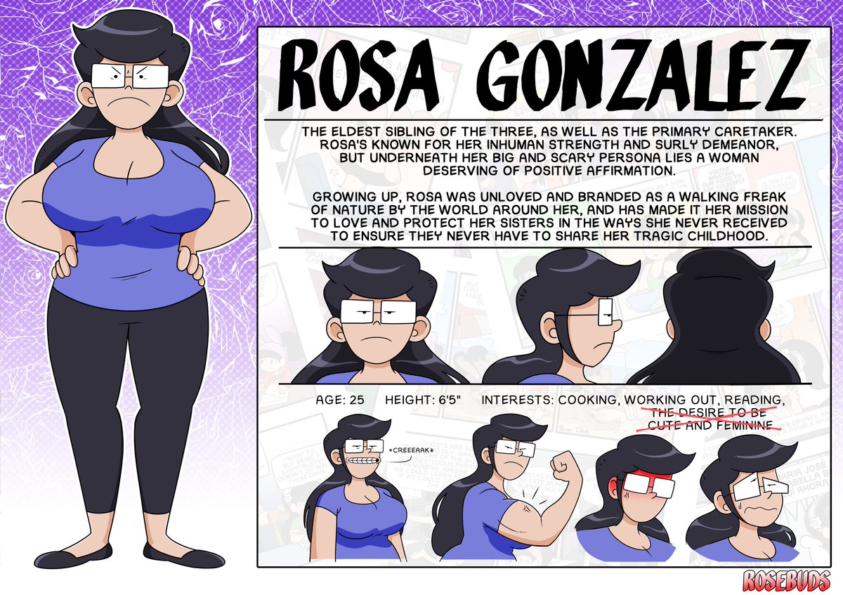 A little info about the biggest sister, Rosa! #Rosebudscomic